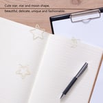 100Pcs Paper Clips Star Moon Shape Office File Classification Clips Set