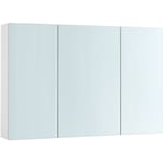 Songmics - vasagle Armoire Murale Salle de Bain, Placard avec Miroir, Meuble de Rangement 3 Portes, 15 x 90 x 60 cm, avec Étagère Réglable, Moderne,