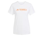 adidas Women's Terrex Multi Climacool Logo Tech T-Shirt, White, L