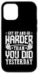 Coque pour iPhone 12/12 Pro Citation d'entraînement de motivation pour les amateurs de fitness