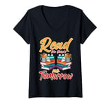 Womens Library Read Like There Is No Tomorrow V-Neck T-Shirt