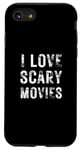 iPhone SE (2020) / 7 / 8 I Love Scary Movies Film Cinema Horror Fan Present Halloween Case