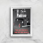 The Godfather Il Padrino Giclee Art Print - A3 - White Frame