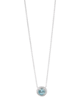 Pre-loved Tiffany & Co. Brilliant Cut Aquamarine and Diamond Platinum Soleste Pendant Necklace