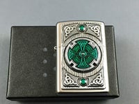 Zippo Lighter Celtic Green Cross