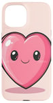 Coque pour iPhone 15 Kawaii Coeur Cartoon Saint-Valentin