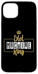 Coque pour iPhone 15 Plus Slot Machine King Mens Papa Grandpa Casino Jeux de hasard