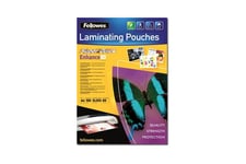 Fellowes Laminating Pouches SuperQuick Enhance 80 micron - 100-pack - glättat - A4 - lamineringsfickor