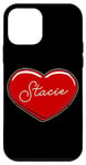 Coque pour iPhone 12 mini Stacie Cœur dessiné à la main – Prénom Cœurs I Love Stacie