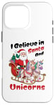 iPhone 16 Pro Max I Believe in Santa and Unicorns Christmas Tee Case