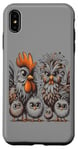 Coque pour iPhone XS Max Art de poulet amusant coloré d'Eagerlys, Crazy Chicken Family