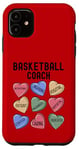 Coque pour iPhone 11 Tee-shirt humoristique pour entraîneur de basket-ball