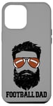 iPhone 12 Pro Max Football Dad Funny Messy Hair Beard Football Dad Case