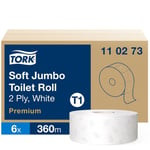 Toalettpapper Tork T1 Jumbo Premium 2-lg Vit 360m