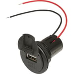 Procar - Prise d'alimentation usb encastrable avec cache Charge de courant max=3 a Convient pour (détails) usb-a Prise 12