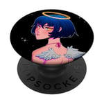 Auréole Ange Mangagirl PopSockets PopGrip Adhésif