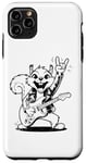 Coque pour iPhone 11 Pro Max Squirrel jouant de la guitare rock and roll hommes femmes rock band