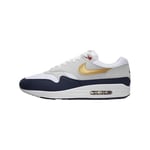 Nike Homme Air Max 1 Sneaker, Obsidian Metallic Gold White, 44 EU