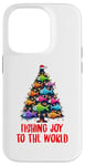 iPhone 14 Pro Fishing Joy To The World Fish Christmas Tree Case