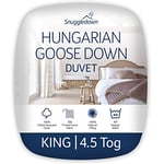 Snuggledown Oreiller en Duvet d'oie de Hongrie, Blanc, King Size