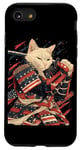 iPhone SE (2020) / 7 / 8 Cat Samurai American Flag Samurai Cat Art Patriotic Cat Case