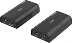 DELTACO – HDMI-vahvistin, käytt. Ethernet-kaap., 1080p jopa 120m, musta (HDMI-221)