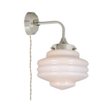 Vägglampa Valter Nickel/Opal Beige