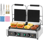 Vevor - Grill a panini commercial machine a sandwich electrique 3600 w, double presse a sandwich en acier inoxydable, grill a panini avec controle de