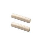 Musiclily 2 Pieces 44mm Slotted Bone Flat Bottom Nut For Les Paul LP Guitar