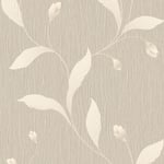 Belgravia Tiffany Glitter Floral Trail Wallpaper Textured Vinyl Beige 41337