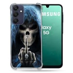 Cokitec Coque Renforcée pour Samsung Galaxy A16 5G Tete de Mort Doigt