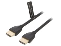 Cable HDMI 2.0 prise male des deux cotes UHD 4K 3D 1m - Noir