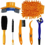 Bicyclette Outil de Nettoyage 7Pcs Multifonction kit de Brosse à Bicyclette pour Chaîne Manivelle Pneu Pignon Saleté