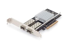 DIGITUS Carte E/S - PCIe - SFP+ Carte réseau - 2 Ports - 10 Gigabit Ethernet - 10 Gbit/s - PCI-Express