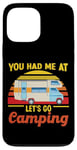 iPhone 13 Pro Max Let's Go Camping Motorhome Campervan Girl Retro Vintage Case