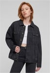 Urban Classics 90-tals oversize jeansjacka - dam (5XL,mid indigo washed)