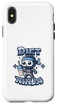 Coque pour iPhone X/XS Cute Diet Ninja Shake Protéiné Squelette Ninja