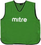 Mitre Chasuble d’entraînement Professionnel pour Football | Chasuble légère Multisport pour Adultes | Maille Respirante, Senior, Vert/Noir, S