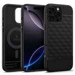 Caseology Parallax Mag for iPhone 16 Pro Case [Ergonomic 3D Hexa Cube] Magnetic Military Grade Drop Protection Case Cover for iPhone 16 Pro - Matte Black