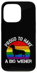 Coque pour iPhone 13 Pro Rainbow LGBT Love Weiners Dogs Love Love Funny Gay Man Pride Fun