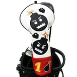 Craftsman Golf Couvre-Club de Golf brodé en Cuir PU Rouge et Blanc #1 pour 460 CC