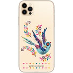 Coque Iphone 12 PRO MAX oiseau bleu calavera avec votre prenom