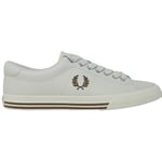 Fred Perry Mens Underspin Leather White Trainers material_real_leather - Size UK 6.5