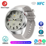 Huawei Gt4 Pro Gps Nfc Smart Watch Miesten 360*360 Amoled-Näyttö Syke Bluetooth Call Ip68 Waterproof Man Smart Watch Silver silicone band_NFC Watch GT4 Pro