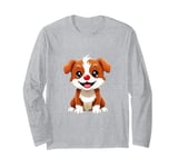 Red Dog Nose Funny Day 2024 Red Dog Nose Cute Dog for Kids Long Sleeve T-Shirt