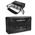 Kismaple LiPo Battery Bag Case Explosion Proof Fire Resistant Safety Bag for DJI Mavic air 2 Storage Pouch Batteries Protector Bag (L)