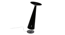 Zafferano, Lampe Dama Pro, Lampe de Table Rechargeable et Sans Fil avec Contrôle Tactile, Convient pour le Salon et l'Extérieur, Dimmer, 2200-3000 K, Hauteur 29 cm, Couleur Noir