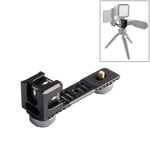 XIAOSONG-Light box- - 4-Head Cold Hot Shoe Mount Adapter Microphone Flash Light Aluminum Alloy Extension Bracket for DJI New Mobile 2 / Zhiyun Smooth 4 / Feiyu Vimble 2 Gimbal Stabilizer