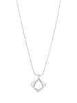 Simply Silver Polished Interlink Diamond Shape Open Pendant, Silver