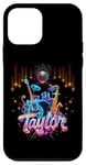 iPhone 12 mini Taylor First Name I Love Taylor Birthday Girl Groovy 80's Case